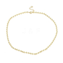 Rack Plating Brass Ball Chain Necklaces for Women NJEW-G102-01B-G