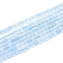 Natural Aquamarine Beads Strands G-D0003-E85-4MM