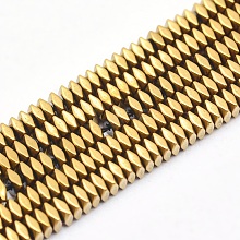 Electroplate Non-magnetic Synthetic Hematite Beads Strands G-L489-D05