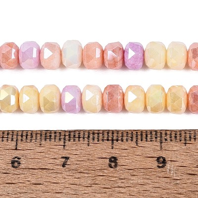 Anti-Tarnish Electroplate Glass Beads Strands GLAA-T025-6mm-11I-1