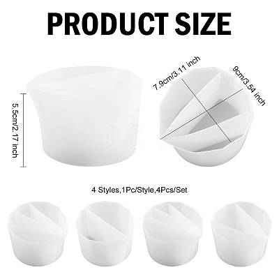 4Pcs 4 Styles Reusable Split Cup for Paint Pouring DIY-YWC0006-04-1