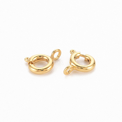 Brass Spring Ring Clasps X-KK-N231-258-NF-1