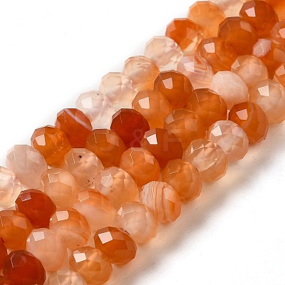 Natural Banded Agate/Striped Agate Beads Strands G-E605-A02-01H-1