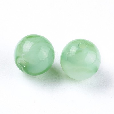 Acrylic Imitation Jade Beads MACR-E025-25B-10mm-1