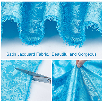 Polyester Flower Pattern Fabric DIY-WH0021-39B-1