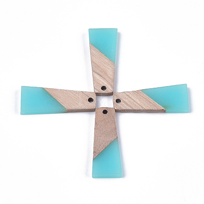 Resin & Wood Pendants RESI-S358-59B-1