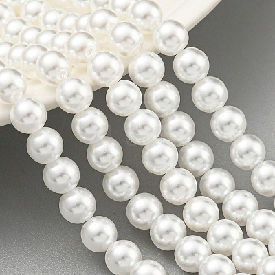 Glass Pearl Beads Strands X-HY-G002-01C-01-1