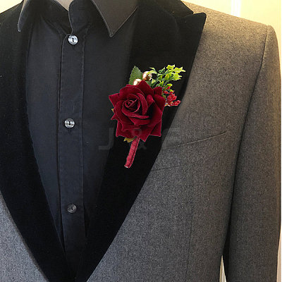 1Pc Silk Brooch AJEW-DJ0001-02-1