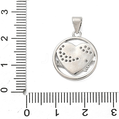Brass Micro Pave Clear Cubic Zirconia Pendants KK-A273-26P-1