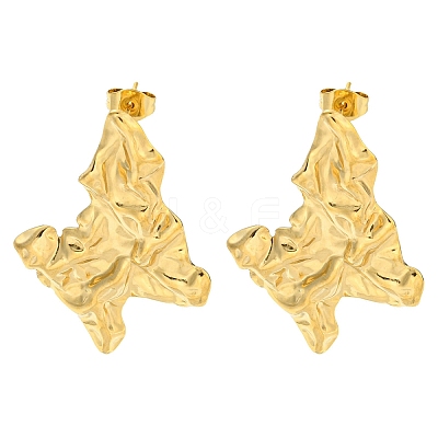 Ion Plating(IP) 304 Stainless Steel Ear Studs EJEW-P270-04G-1