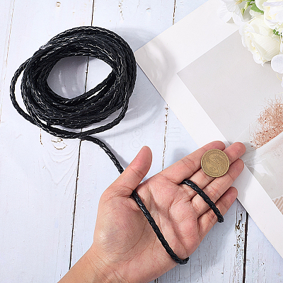 5M Braided Round PU Leather Jewelry Cord OCOR-GF0004-96A-01-1