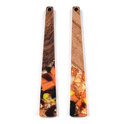 Translucent Resin & Walnut Wood Big Pendants RESI-TAC0017-46-D03-1