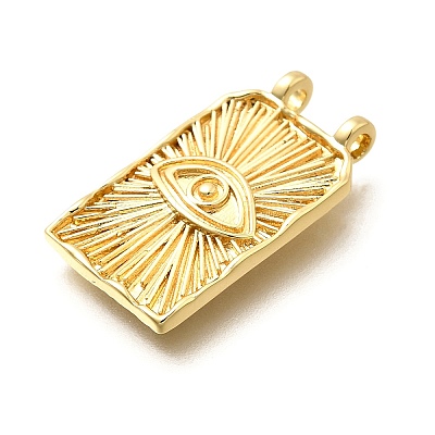 Rectangle Brass Pendants KK-S508-03D-G-1