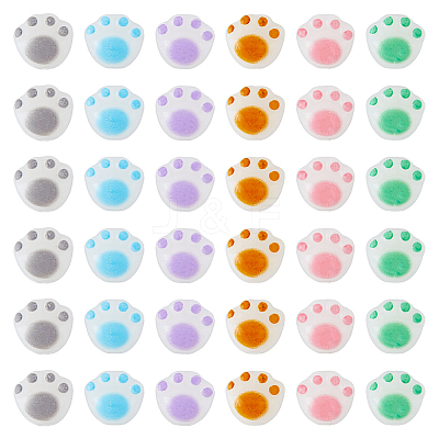 60Pcs 6 Colors Opaque Acrylic Beads SACR-DC0001-05-1
