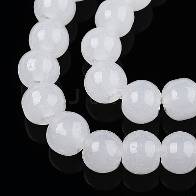 Imitation Jade Glass Beads Strands GLAA-T032-J6mm-01-1