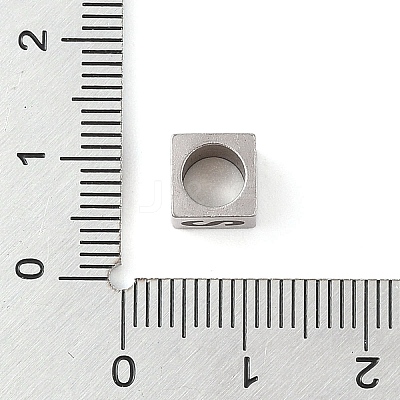Tarnish Resistant 201 Stainless Steel European Beads STAS-M058-01S-P-1