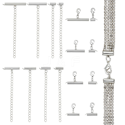 32Pcs 8 Style Brass End with Chain FIND-PH01480-1