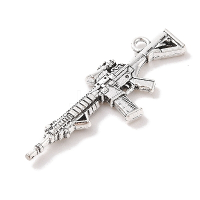 Tibetan Style Alloy Submachine Pendants TIBEP-Q043-135-RS-1