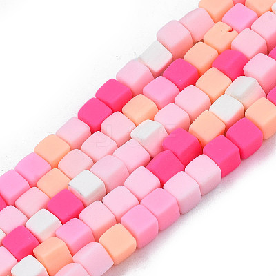 Handmade Polymer Clay Beads Strands X-CLAY-N008-061-09-1