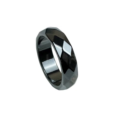 Dyed & Heated Black Agate Finger Rings LS-IK0879-16-1