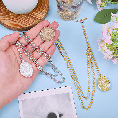 6Pcs 2 Styles Brass Oval Locket Pendant Decotations HJEW-CA00064-1