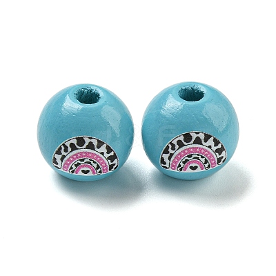 Natural Wood European Beads WOOD-F014-01C-1