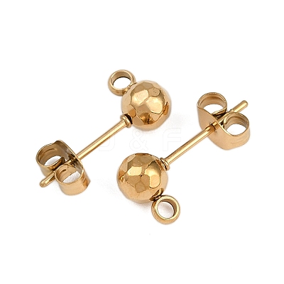 304 Stainless Steel Stud Earring Findings STAS-A119-06G-1