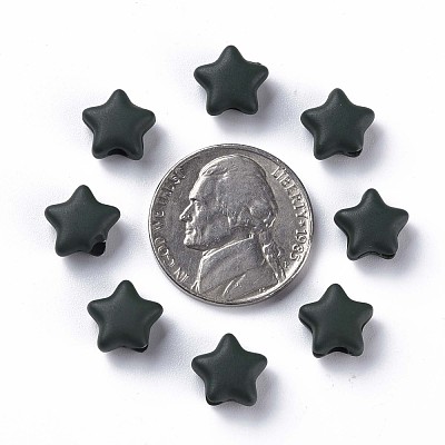 Spray Painted Acrylic Beads MACR-S373-45-O-1