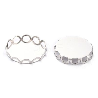 Non-Tarnish 304 Stainless Steel Cabochon Settings STAS-Y001-09E-P-1