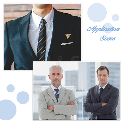 2Pcs 2 Colors Brass Button Attachment Tie Clips AJEW-HS0001-13B-1