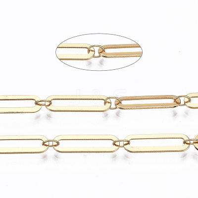 Brass Paperclip Chains CHC-S009-009G-1