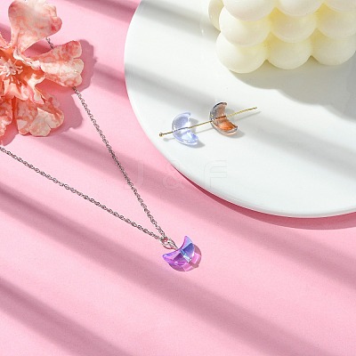 100Pcs Electroplate Transparent Glass Bead EGLA-SZ0001-42-1
