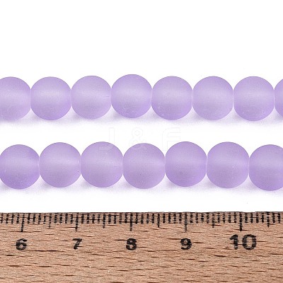 Baking Paint Transparent Glass Bead Strands GLAA-S031-8mm-25-1