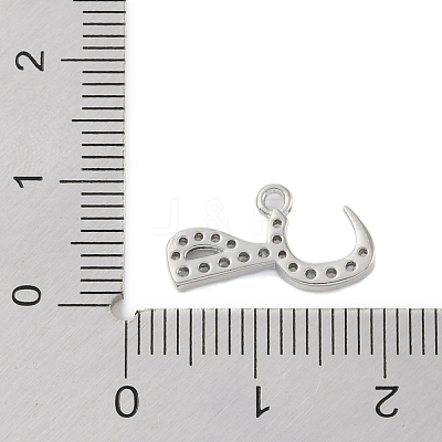 Rack Plating Brass Micro Pave Clear Cubic Zirconia Pendants KK-A224-03Q-P-1
