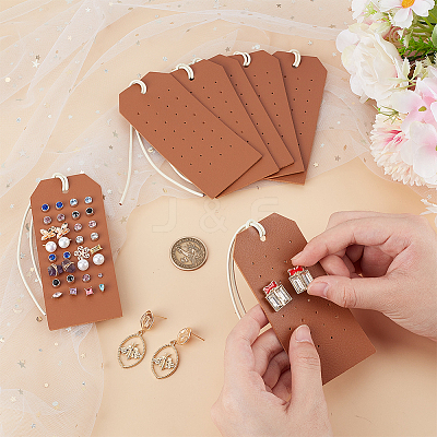 Imitation Leather Earring Organizer Display Cards EDIS-WH0022-34C-1