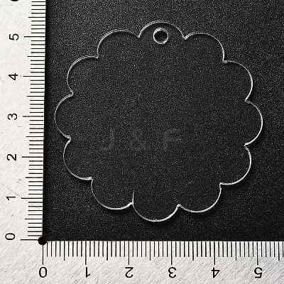 Transparent Acrylic Blank Pendants TACR-Z003-01C-1
