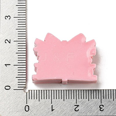 Spring Cherry Blossoms Theme Opaque Resin Cake with Bowknot Decoden Cabochons X-RESI-E055-02H-1
