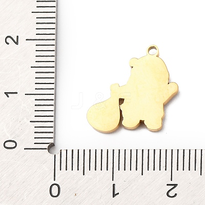 Christmas 304 Stainless Steel Enamel Pendants LS-STAS-B112-02G-02-1