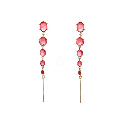 Alloy & Rhinestone Stud Dangle Earrings WGD14E0-02-1