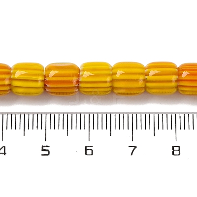 Handmade Lampwork Chevron Beads Strands X-LAMP-K041-01B-10-1