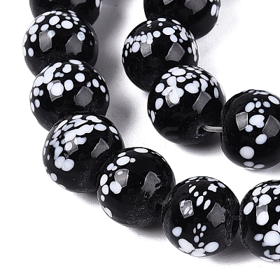 Handmade Lampwork Beads Strands LAMP-Q041-11D-1