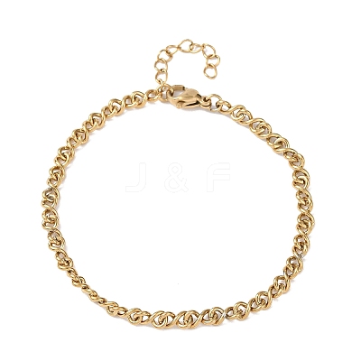304 Stainless Steel Chain Bracelets BJEW-P376-03G-1