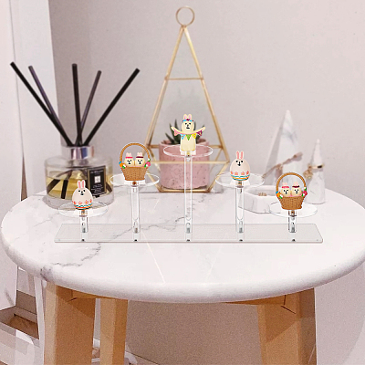 5-Tier Acrylic Action Figures Organizer Display Risers ODIS-WH0002-65-1