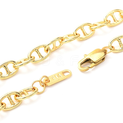 Brass Mariner Link Chains Necklaces NJEW-JN03718-1
