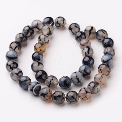 Natural Dragon Veins Agate Beads Strands X-G-D845-03-10mm-1