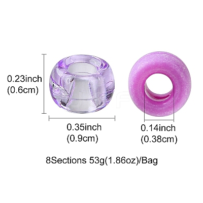 8 Styles Plastic Pearlized Beads KY-FS0001-21A-1