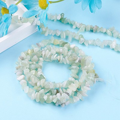 Natural New Jade Chip Bead Strands G-M205-29-1