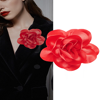 1Pc Duckbill Clip Cloth Alloy Brooches JEWB-LP0001-10B-1
