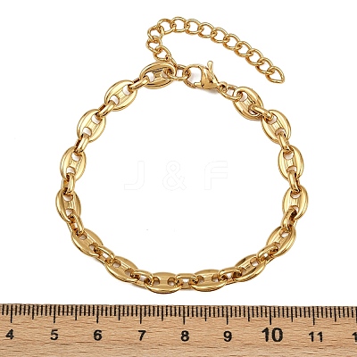 304 Stainless Steel Link Chain Bracelets for Women BJEW-Z143-25G-1