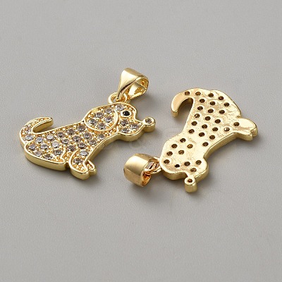 Brass Micro Pave Cubic Zirconia Pendants LS-FIND-WH20015-074-1